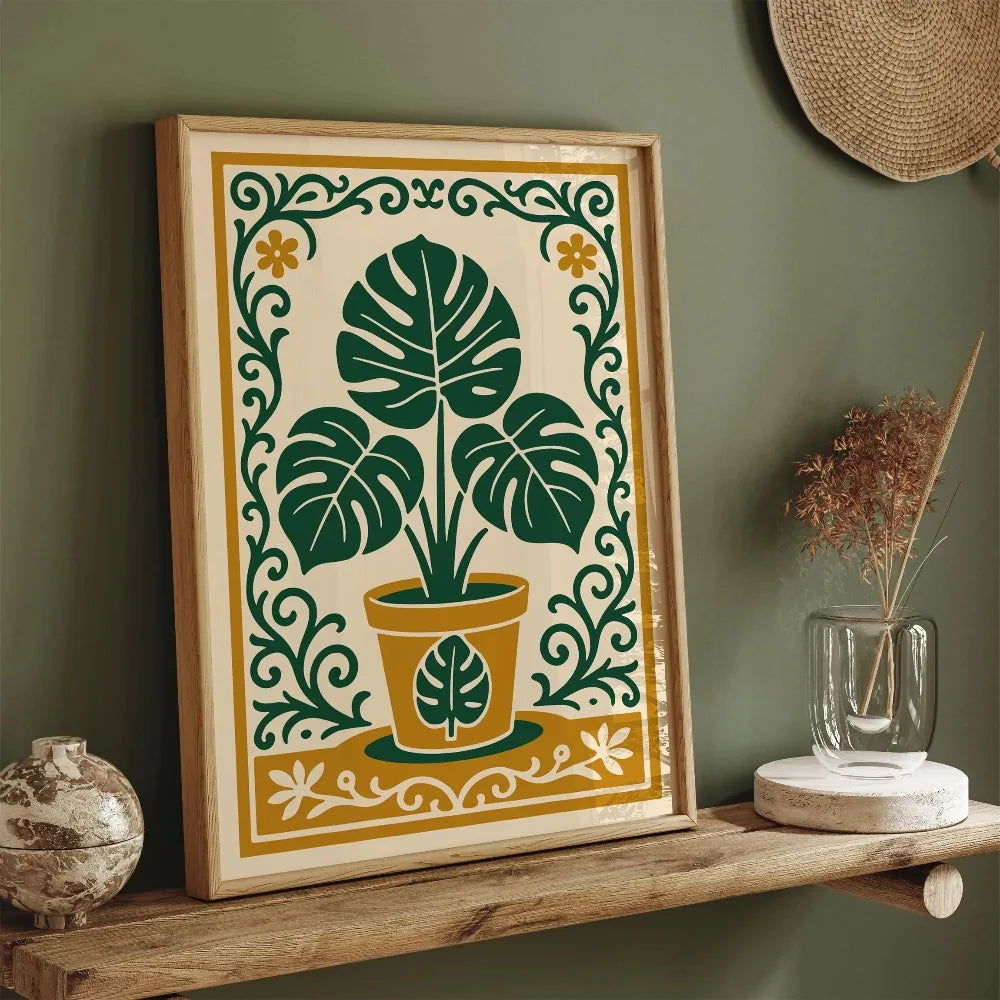 1 Frameless Retro Floral Print,Unique Creative Aesthetic Decor,Spring Decor Painting,Minimalist Wall Art,Living Room Bedroom Art