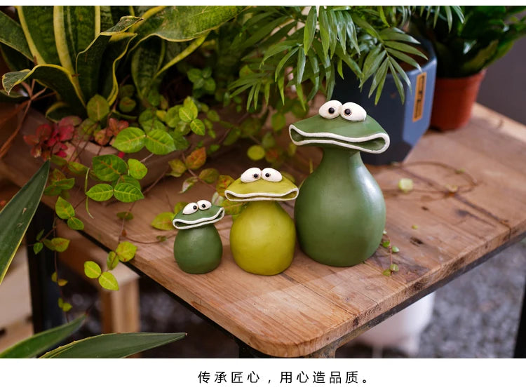 Cartoon Creative Big Mouth Frog Garden Balcony Desktop Decoration Rural Home Furnishings Creative Fashion Decoration Toys