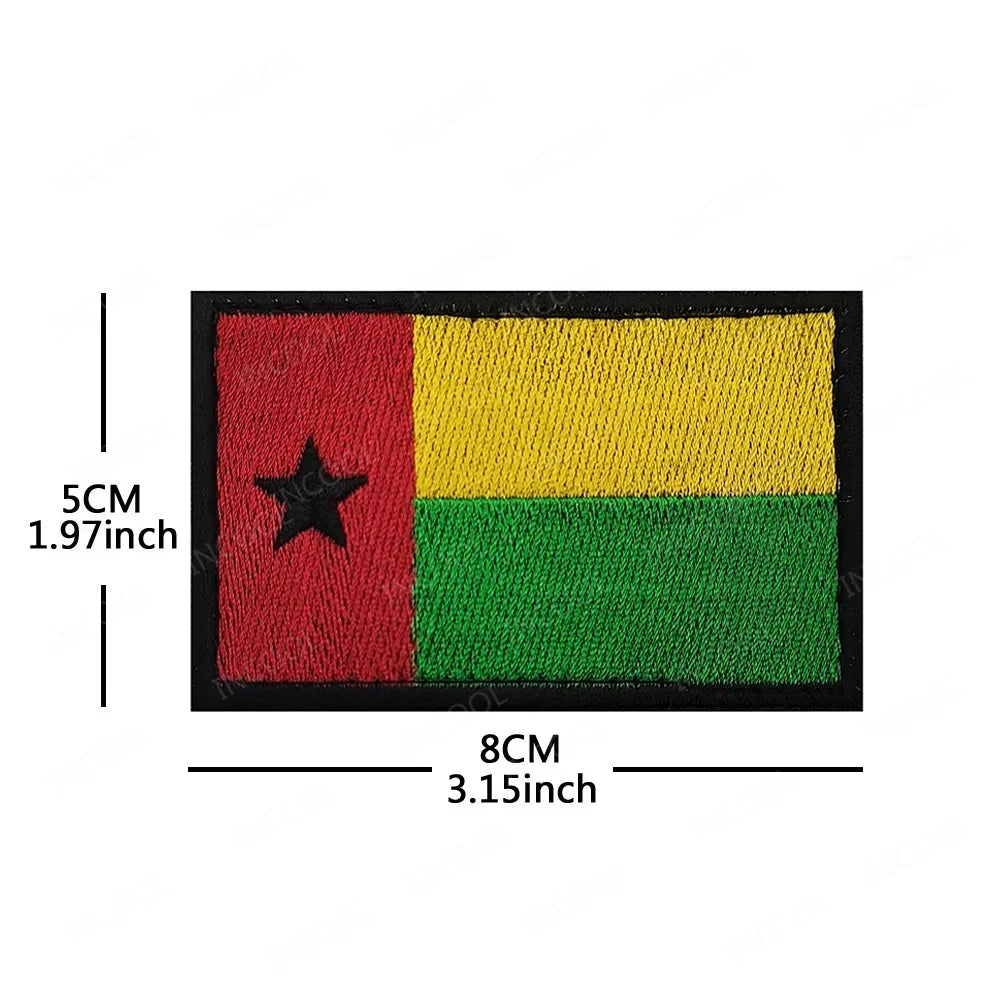 Africa National Flag Embroidered Patches Nigeria South Africa Morocco Eswatini Mauritius Armband Appliques Shoulder Flags Badges