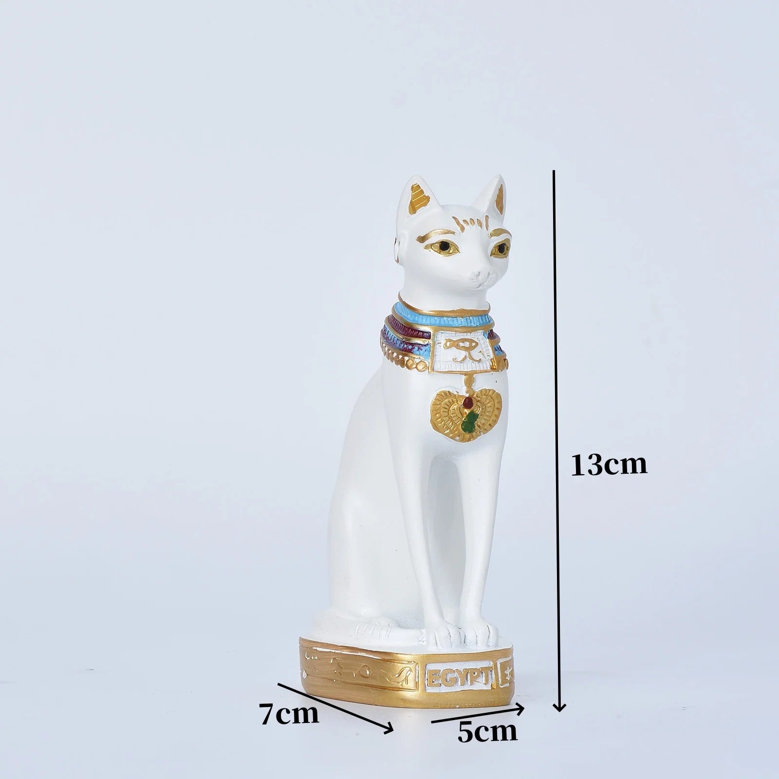 1PC Mini Cat Statue Decoration Egyptian Cat Statue Decoration Retro Cat Goddess Statue Home Garden Animal Decoration