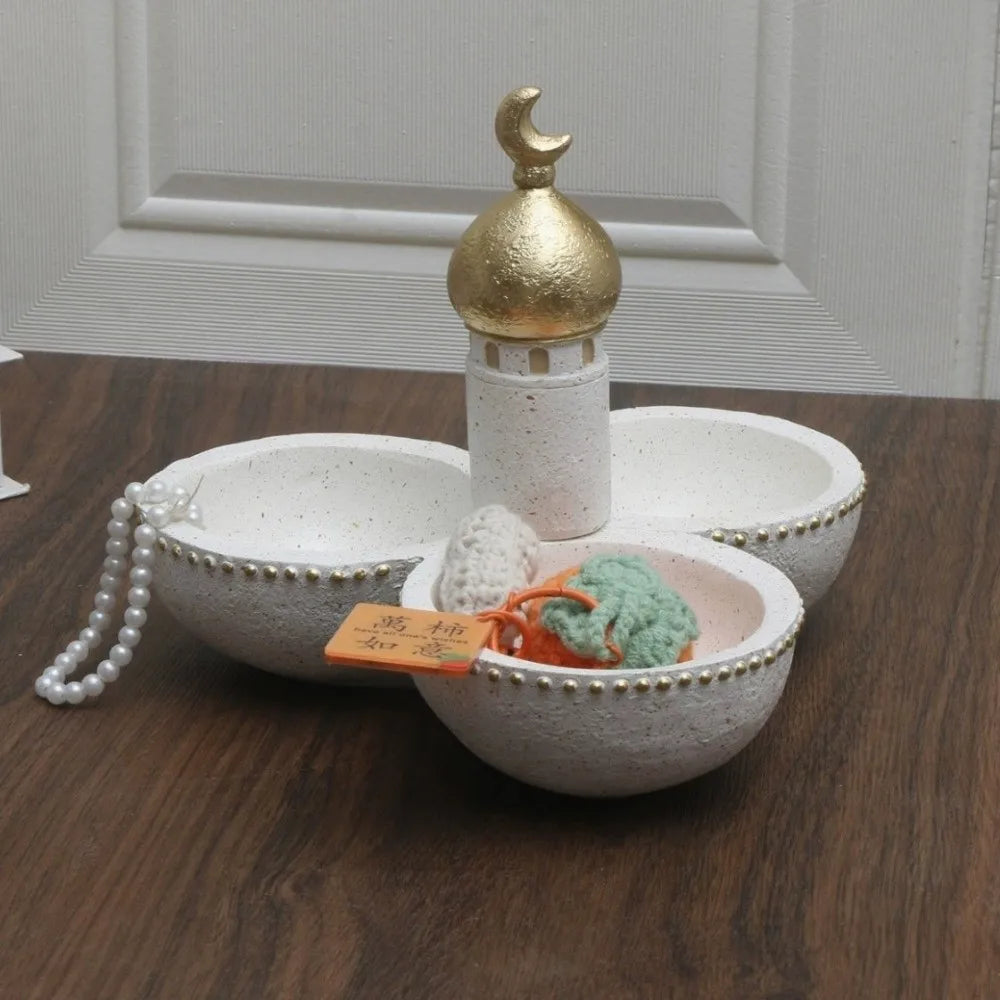 Middle Eastern Style Resin Statue Decor Castle House Kaaba Dome Mosque Islamic Desktop Ornament Islamic Theme Ramadan Muslim