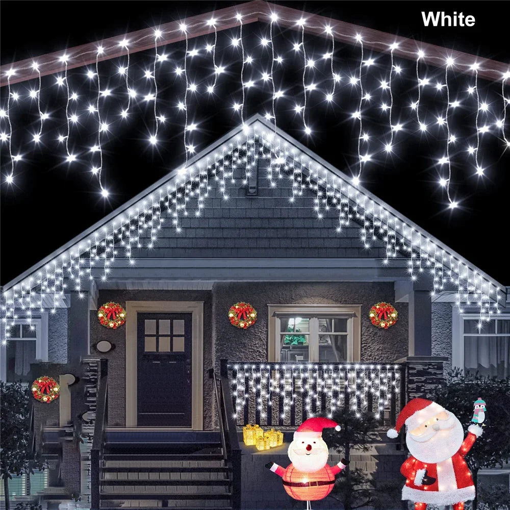 Waterproof Solar Ice Bar LED String Lights Outdoor Lamp For Wedding Party Garden Courtyard Holiday Home Furnishing Decor light