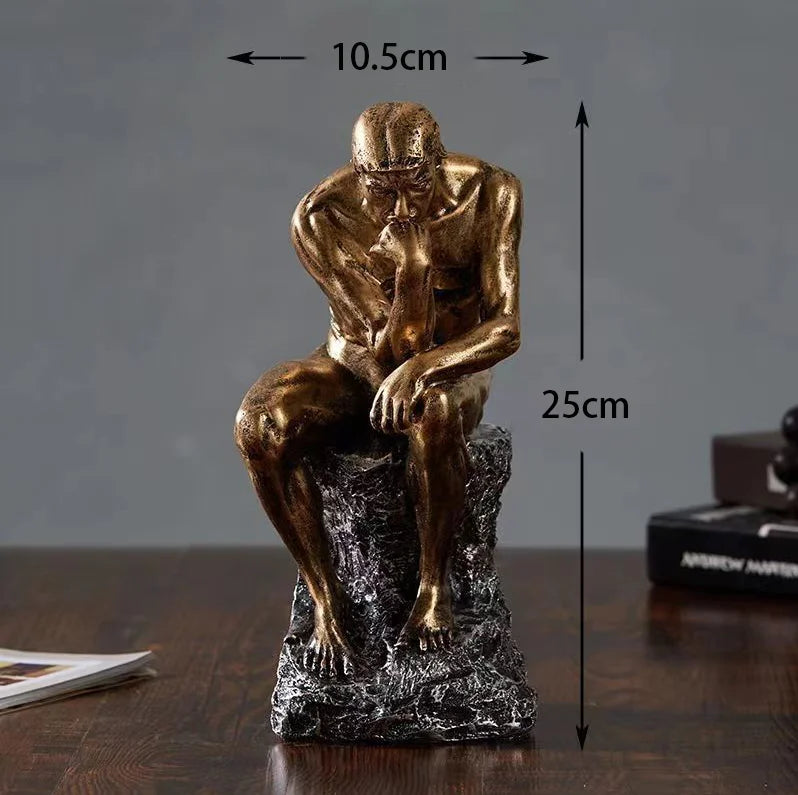 Nordic Thinker Character Ornaments Decor Advanced Intelligent Ancient Greek Abstract Retro Huamn Statues Home Table Accessoriess