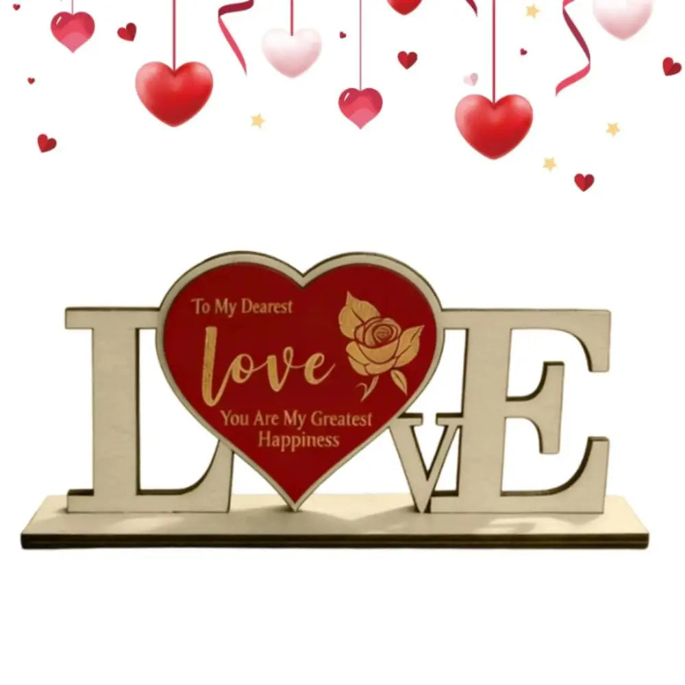 Handicraft Wooden Ornament Home Decoration Commemorative Gift Wooden Crafts Wooden Material Love Platform