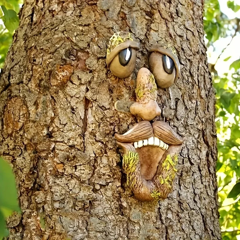 Tree Face Ornaments, Creative Garden Decorations, Resin Crafts, Yard Decor, Wall Embellishments