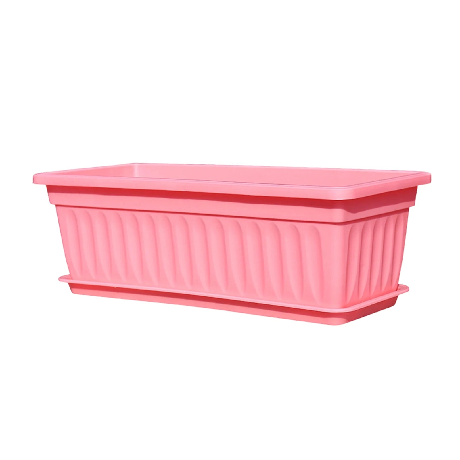 Rectangular Plastic Planter Box Multi-Color Flower Pot Versatile Gardening Container For Vegetables Herbs And Flowers
