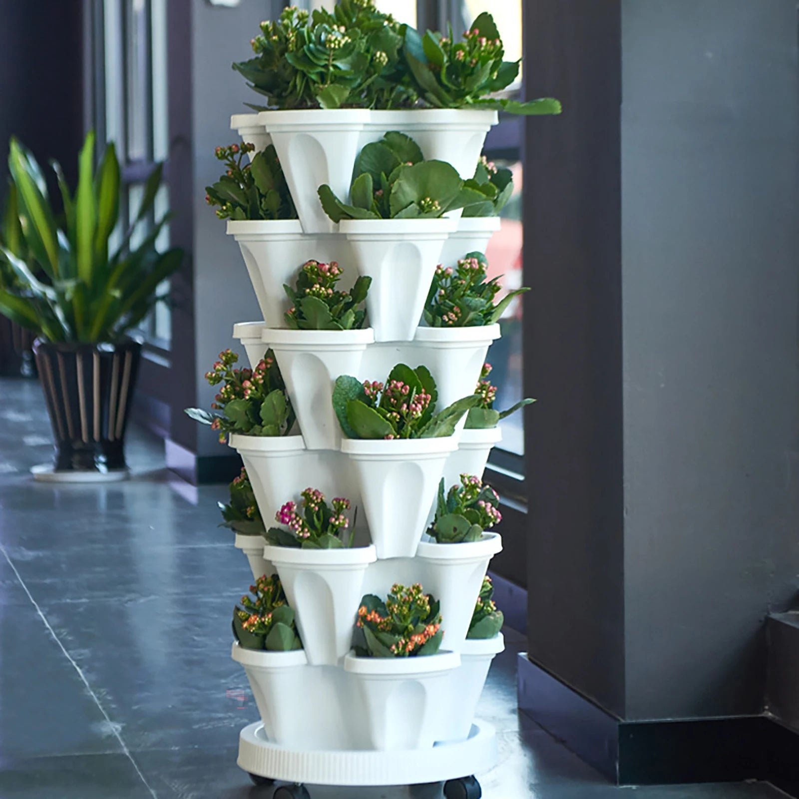 Stackable Vertical Planter Planting Nursery Pots for Garden Strawberry