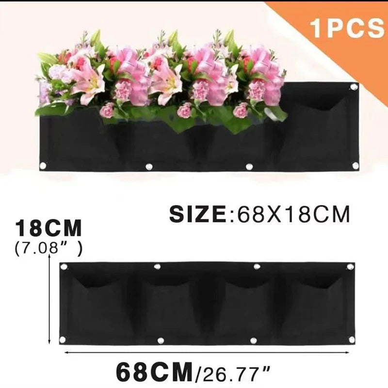 NEW Wall Hanging Pockets Planting Bags Flower Pot Home Garden Grow Bag Garden Planter Vertical Suculentas Plant Pot Home Decor