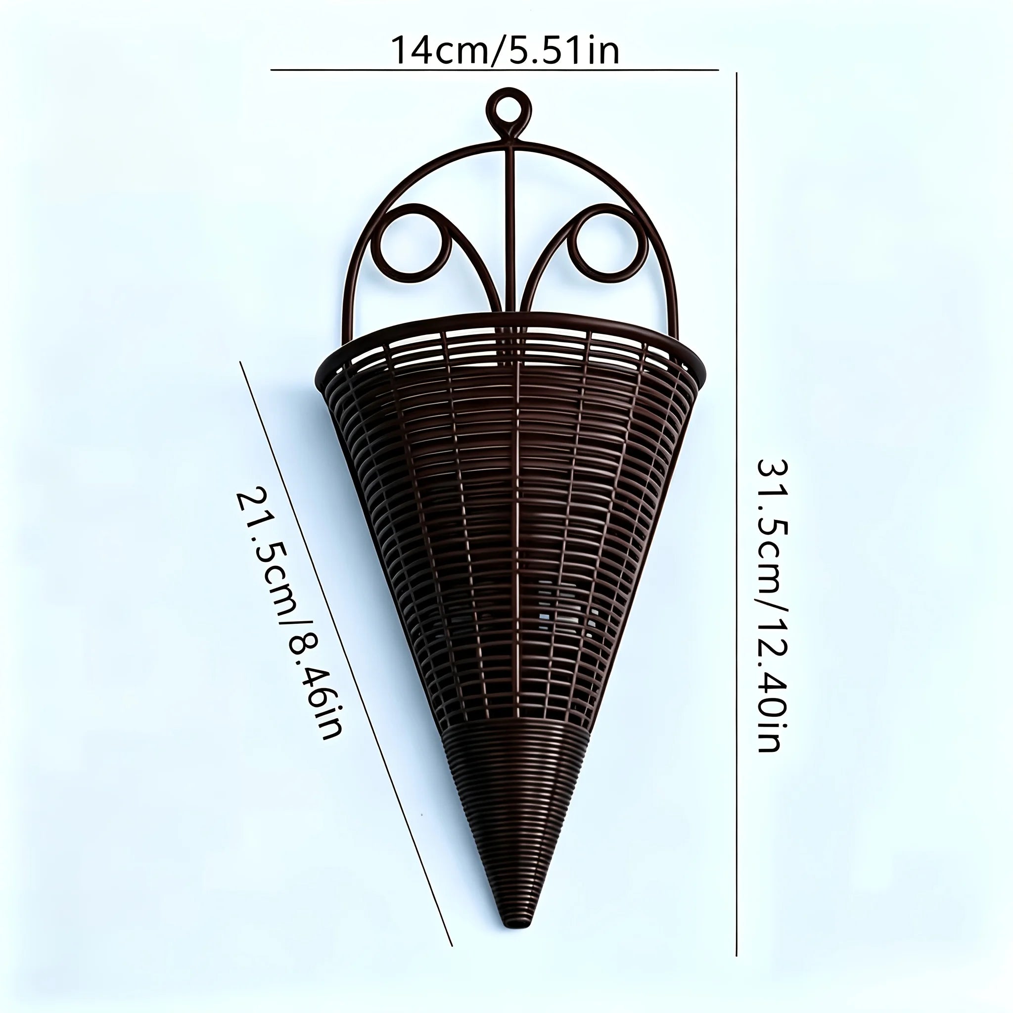 Integrated Tapered Wall Hanging Flower Basket Planter Stand For Indoor Outdoor Home Garden Decor Wall Mounted Flower Rack