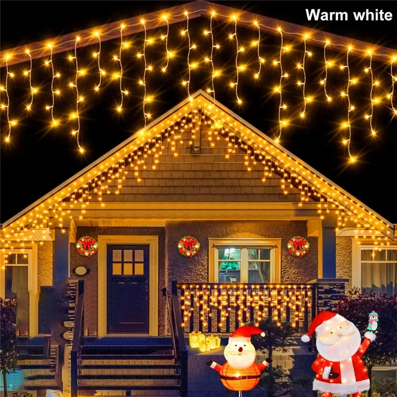 Waterproof Solar Ice Bar LED String Lights Outdoor Lamp For Wedding Party Garden Courtyard Holiday Home Furnishing Decor light