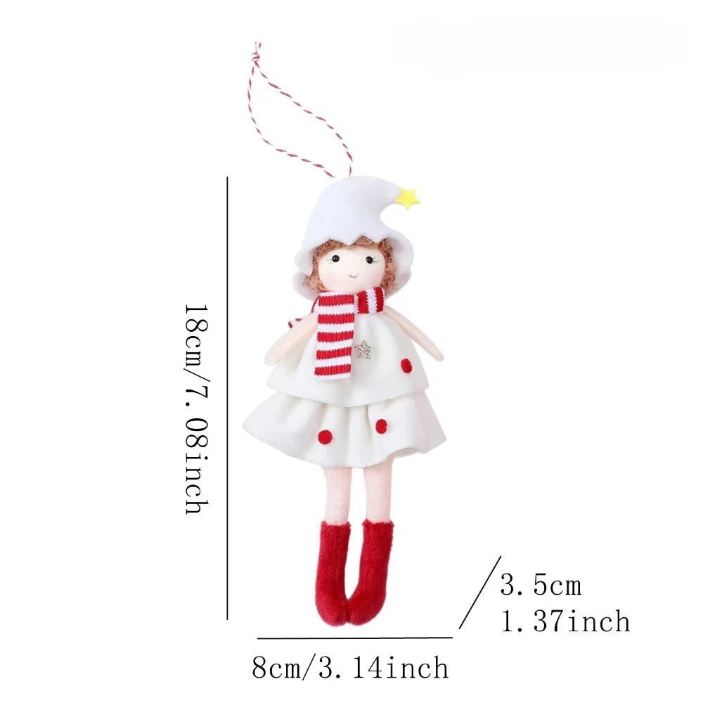 3pcs Cake Skirt Angel Pendant Christmas Tree Pendant - Ideal Decoration for Garden Home Furnishings and Festival Parties