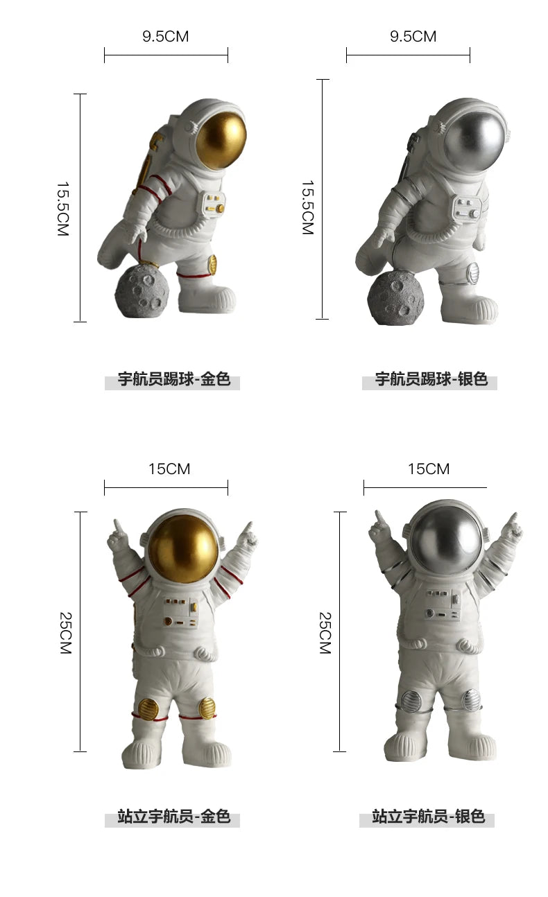 Nordic Modern Astronaut Miniature Figurines Resin Craft Home Fairy Garden Desk Decoration Furnishing Articles Room Accessories