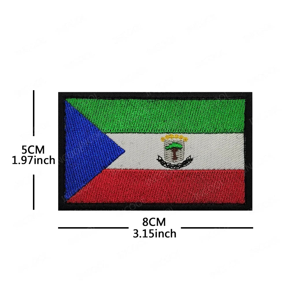 Africa National Flag Embroidered Patches Nigeria South Africa Morocco Eswatini Mauritius Armband Appliques Shoulder Flags Badges