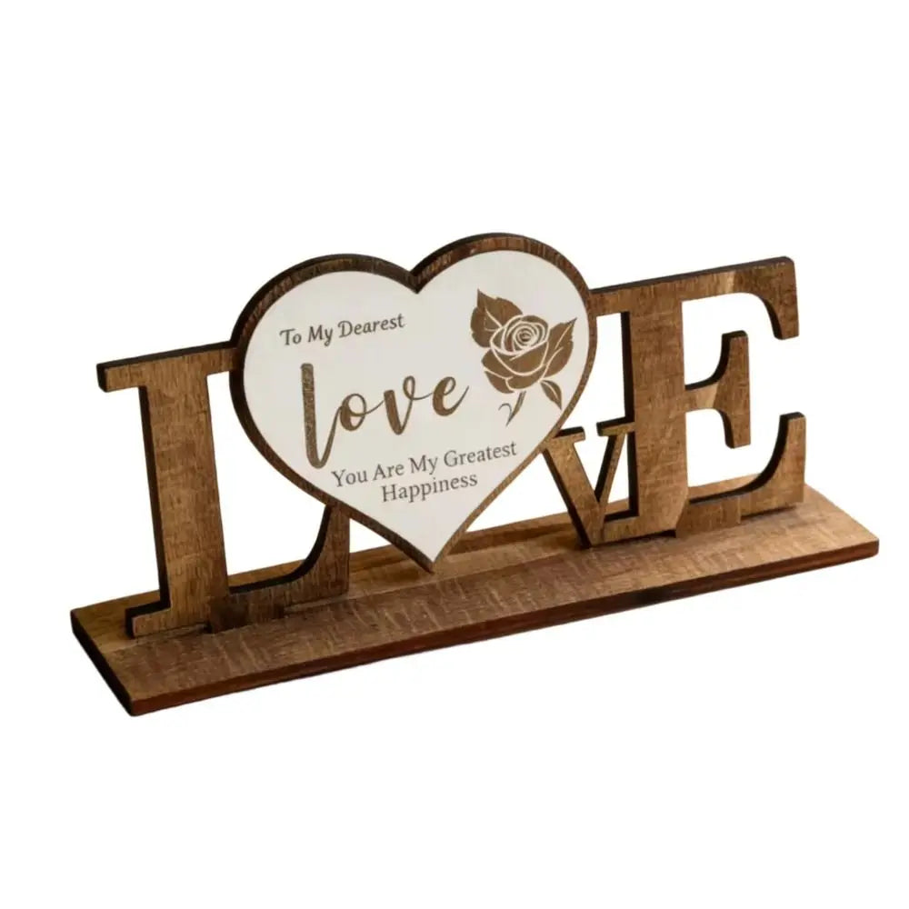 Handicraft Wooden Ornament Home Decoration Commemorative Gift Wooden Crafts Wooden Material Love Platform
