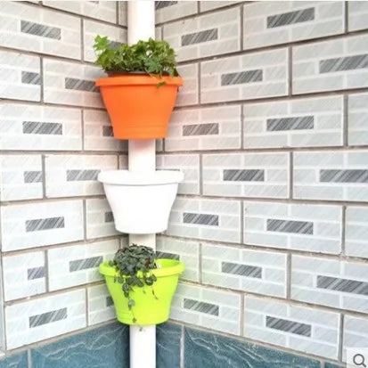 Hanging Flower Pot Creative Basket Storage Gutter Downspout Flowerpot Indoor Useful Railing Hanging Planter Plastic Flower Pot