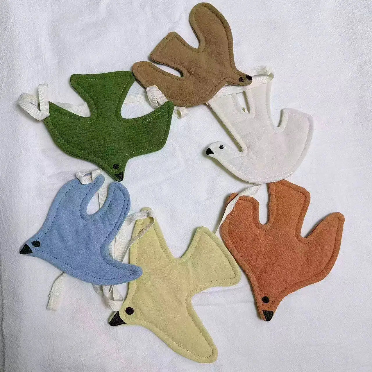 Nordic Ins Style Bird Hanging Decor, Cute Wall  Fabric Bunt Ornament for Kids Room Baby Nursery Nursery Wall Hanging Decoration