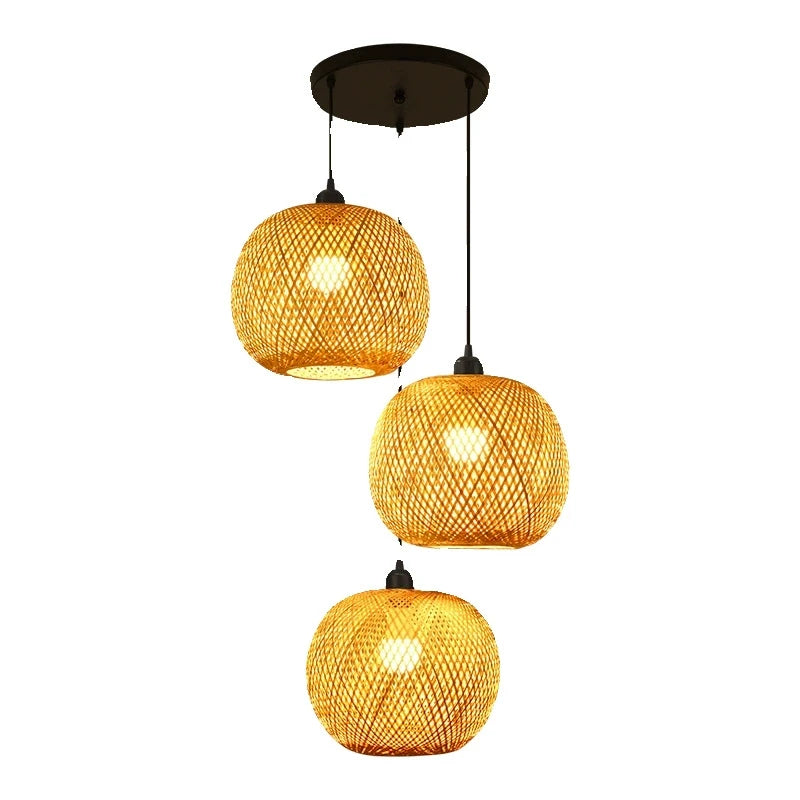 Bamboo Lamp - Natural Wicker Rattan Bamboo Lamp - Furniture Home Furnishing Hotel Garden Crafts