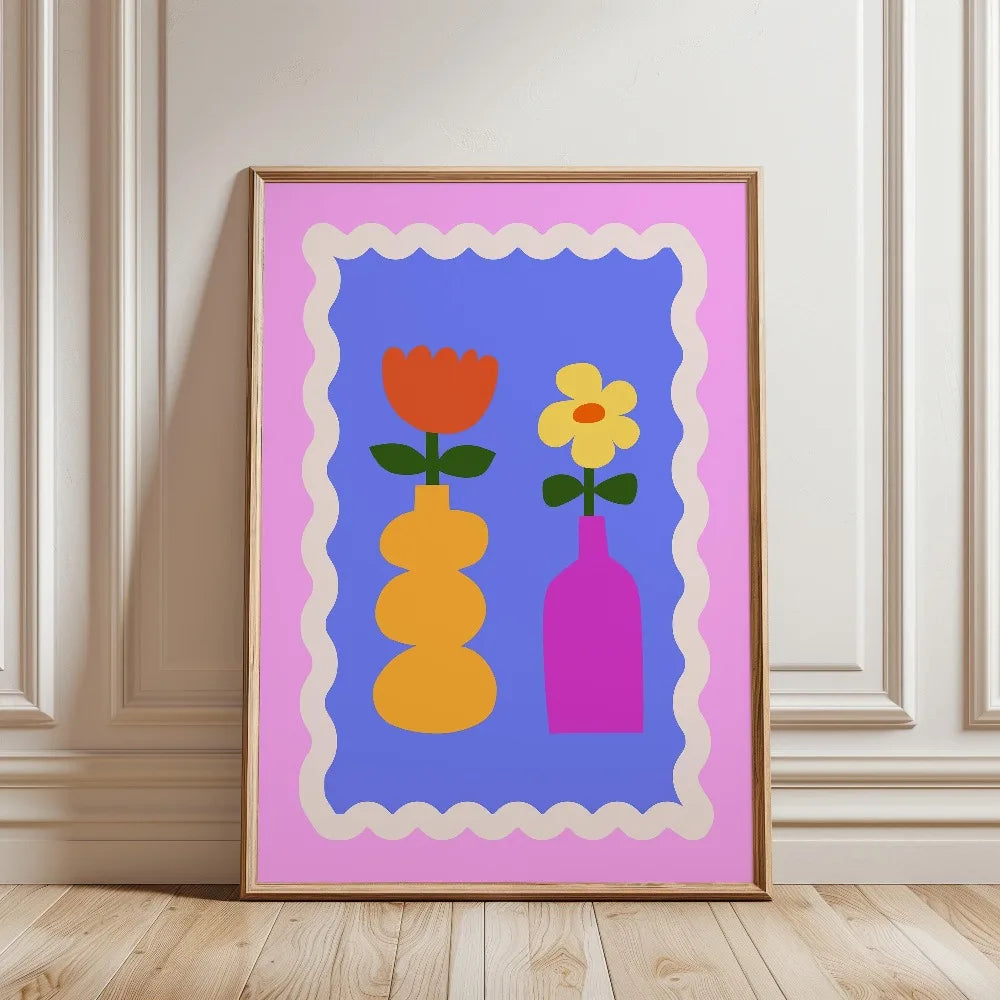 1 Frameless Retro Floral Print,Unique Creative Aesthetic Decor,Spring Decor Painting,Minimalist Wall Art,Living Room Bedroom Art