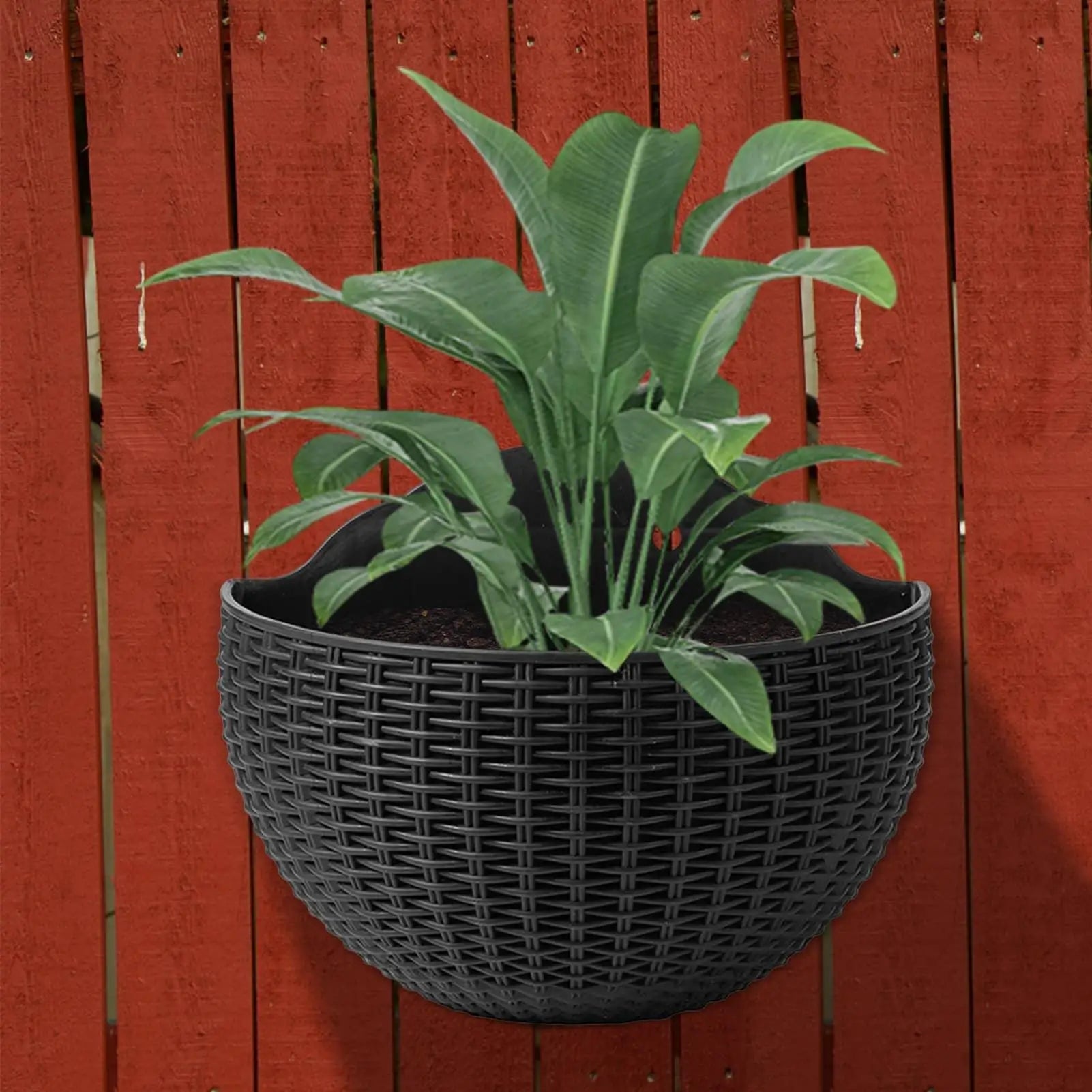 Flower Pot Exquisite Wall-mounted Plastic Wall Hanging Basket Flowerpot for Outdoor Garden Balcony Planter Bucket Home Decor