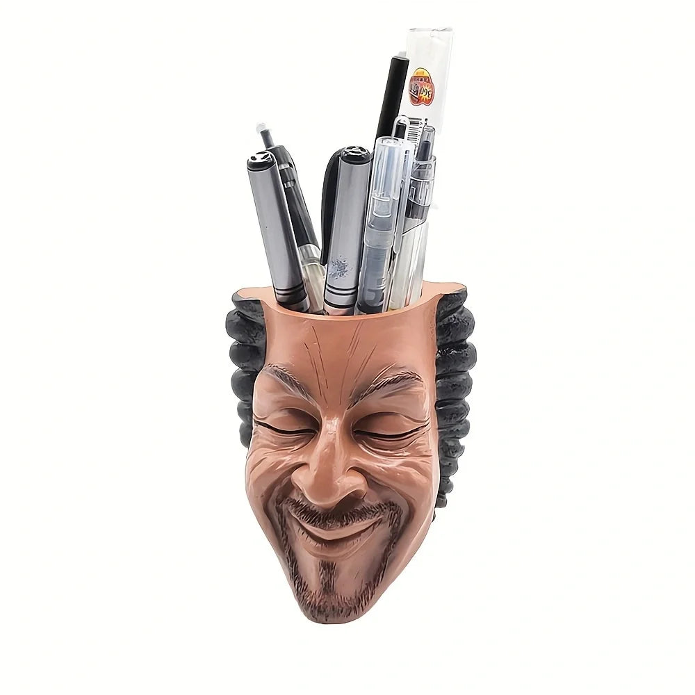 Aesthetic Face Planter Resin Flower Pot Unique Human Face Succulent Pot Modern Artistic Home Decor Garden Desk Decoration Gift