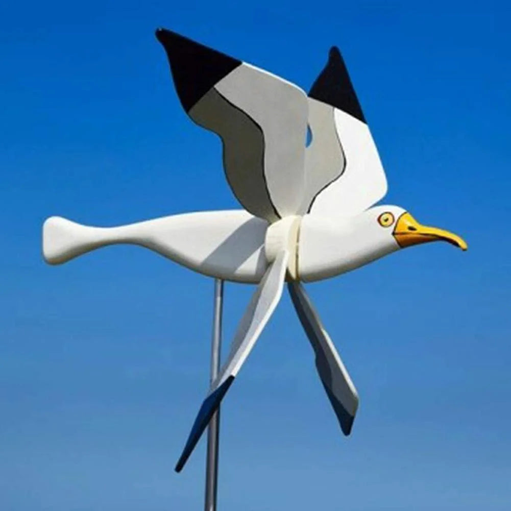 Outdoor Beach Grassland Garden Seagull Windmill Holiday Simulation Bird Personalized Courtyard Decoration Gift Accessories