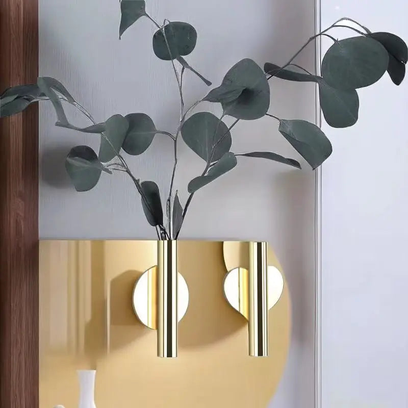 Creative Wall-mounted Flower Vase European Style Hanging Planter Hydroponics Pots For Home Office Living Room Decoration Gift