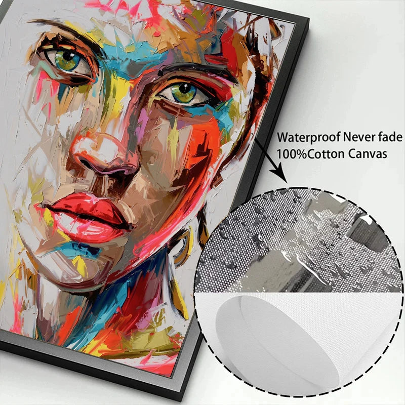 Modern Abstract Woman Face Wall Art Canvas Painting Graffiti Posters and Prints Girl Portrait Street Pop Art Pictures Home Decor