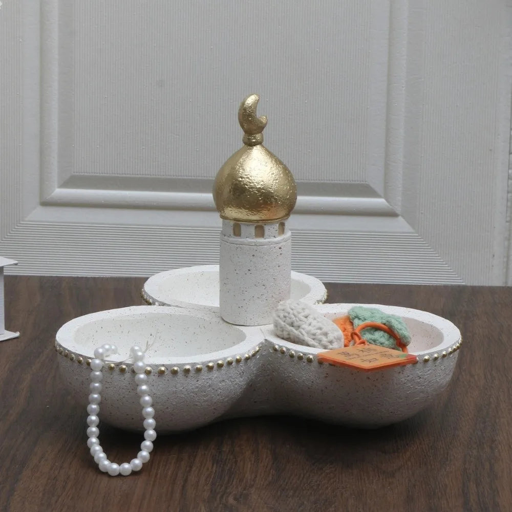 Middle Eastern Style Resin Statue Decor Castle House Kaaba Dome Mosque Islamic Desktop Ornament Islamic Theme Ramadan Muslim