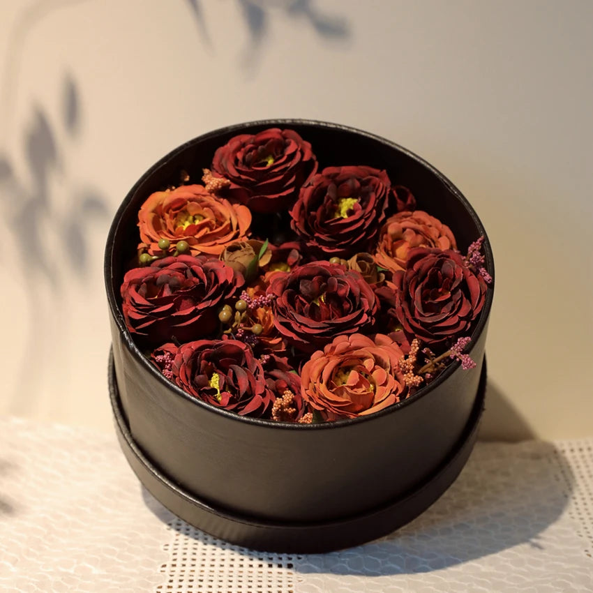 Artificial Flowers Peony Home Wedding Room Autumn Decora Festival Party Garland Outdoor Garden Diy Gifts Furnishing Silk Roses