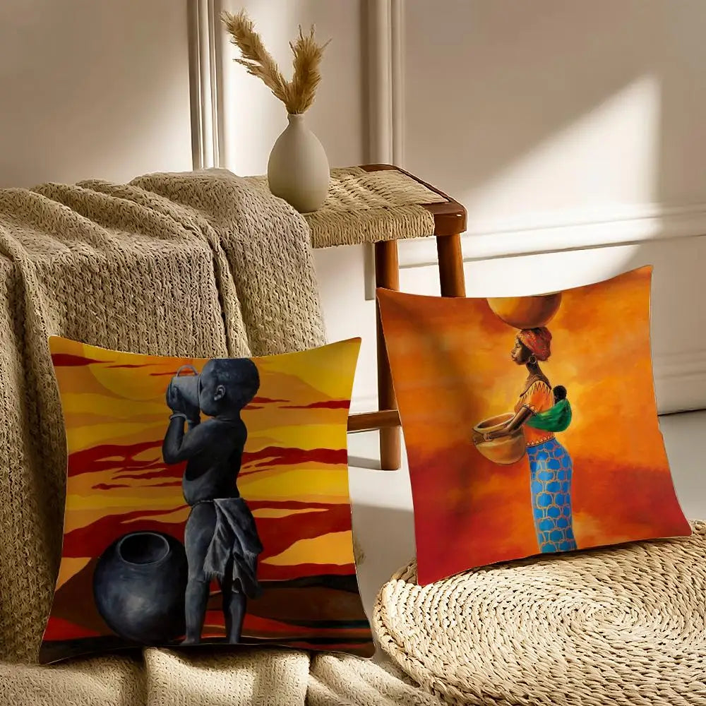 Abstract Painting African Living Cushion Cover Pillowcase Anti-dustmite living Room Sofa Decor Cushion Room