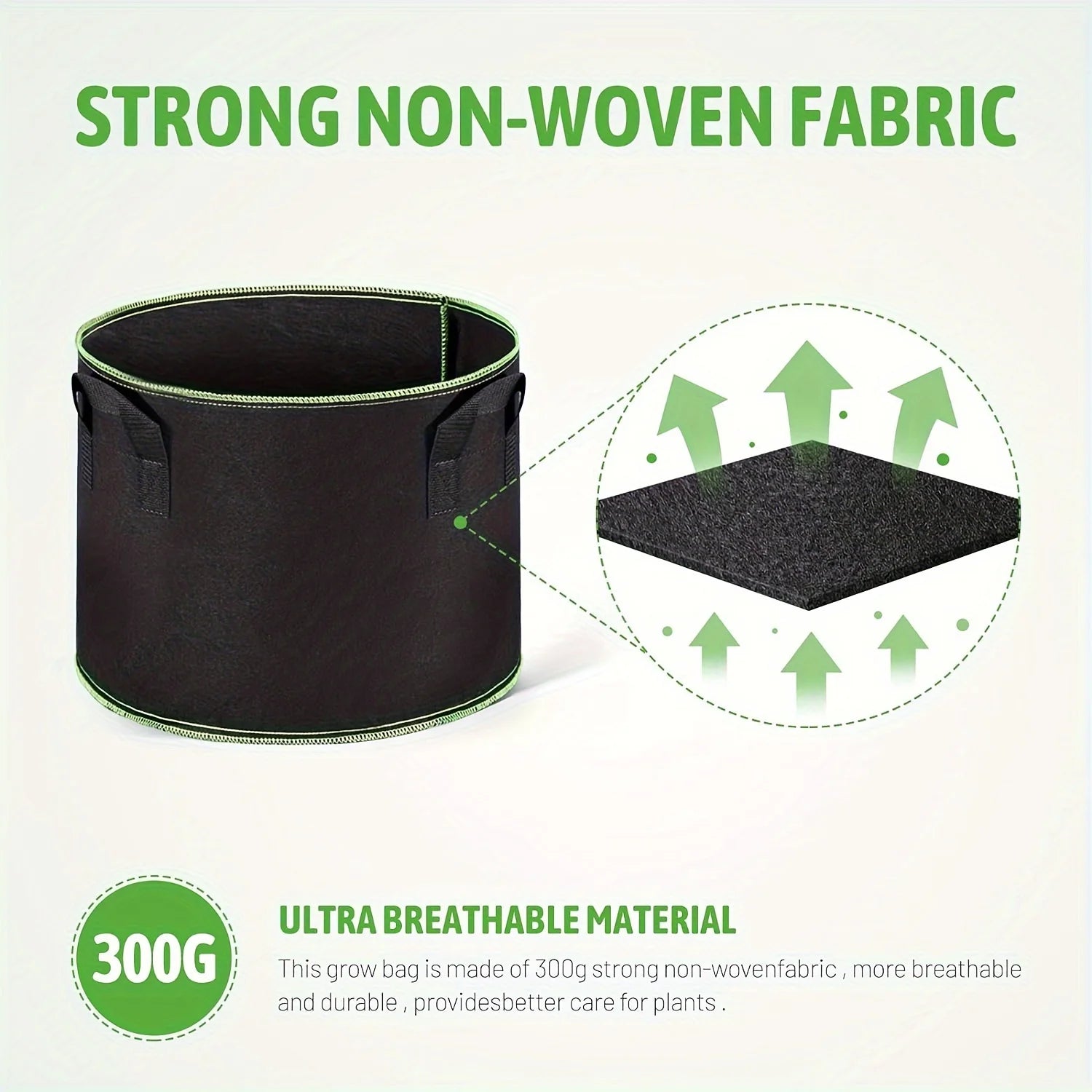 3/5/7 Gallon Grow Bags for Vegetable/Flower/Plant Fabric Pots with Handles Reinforced Aeration Planting Bags for Vegetables