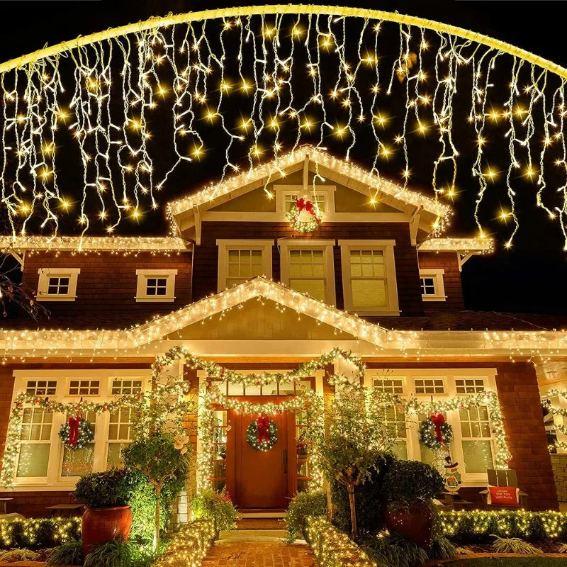 Waterproof Solar Ice Bar LED String Lights Outdoor Lamp For Wedding Party Garden Courtyard Holiday Home Furnishing Decor light