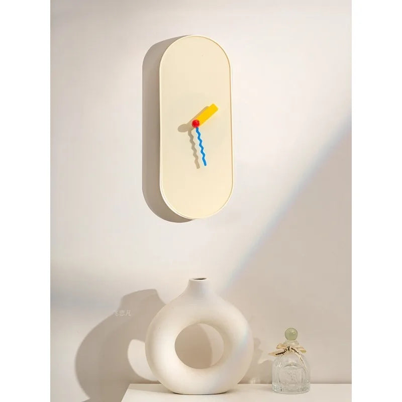 Home Furnishing Decoration Dopamine Wall Mounted Clock Living Room Kids Gifts Modern Decorations Silent Mechanism Clocks