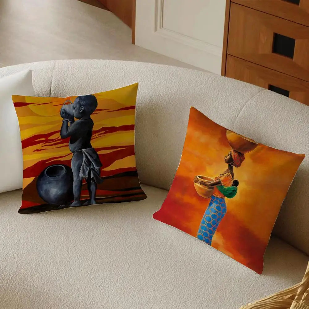 Abstract Painting African Living Cushion Cover Pillowcase Anti-dustmite living Room Sofa Decor Cushion Room