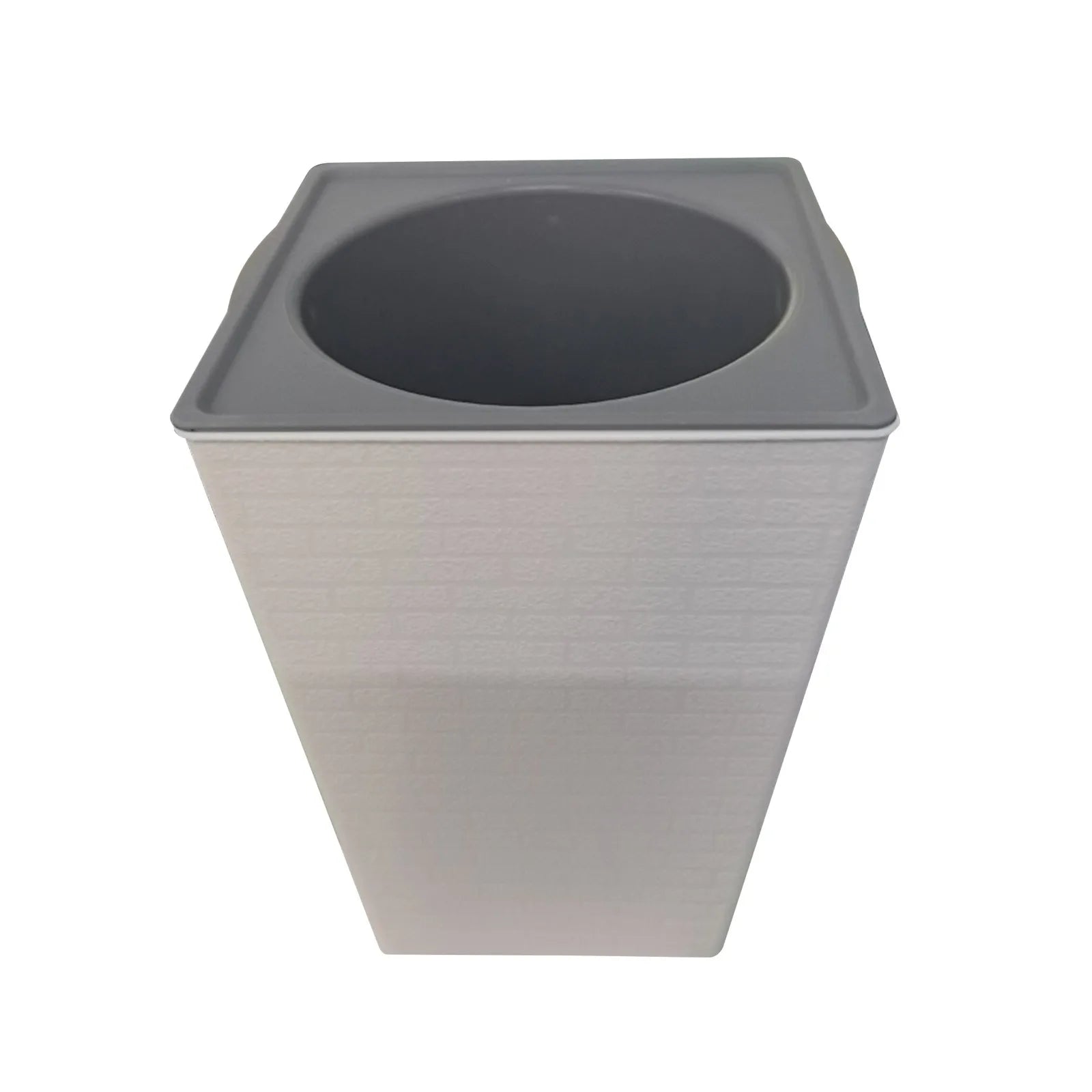 Large Flowerpot Imitation Metal Plastic Tall Planter Garden Accessories Brick Pattern Square Flower Pots With Inlet Watering