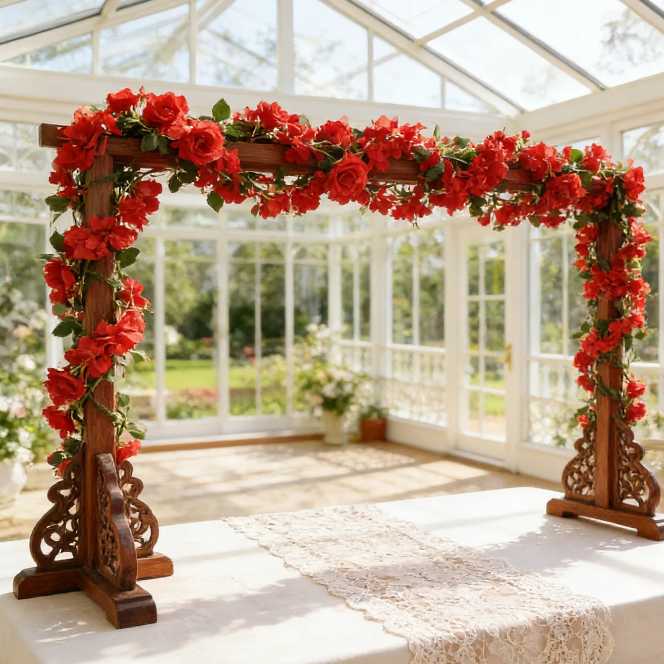Artificial Plants Vine Home Furnishing Birthday Party Decoration Outdoor Garden Valentine's Day Bridal Wreath Wedding Arch Props