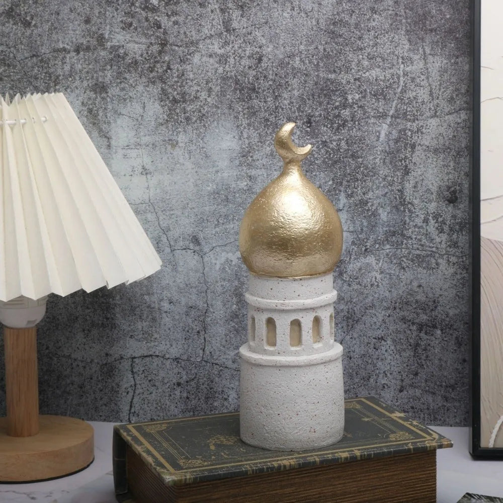 Middle Eastern Style Resin Statue Decor Castle House Kaaba Dome Mosque Islamic Desktop Ornament Islamic Theme Ramadan Muslim