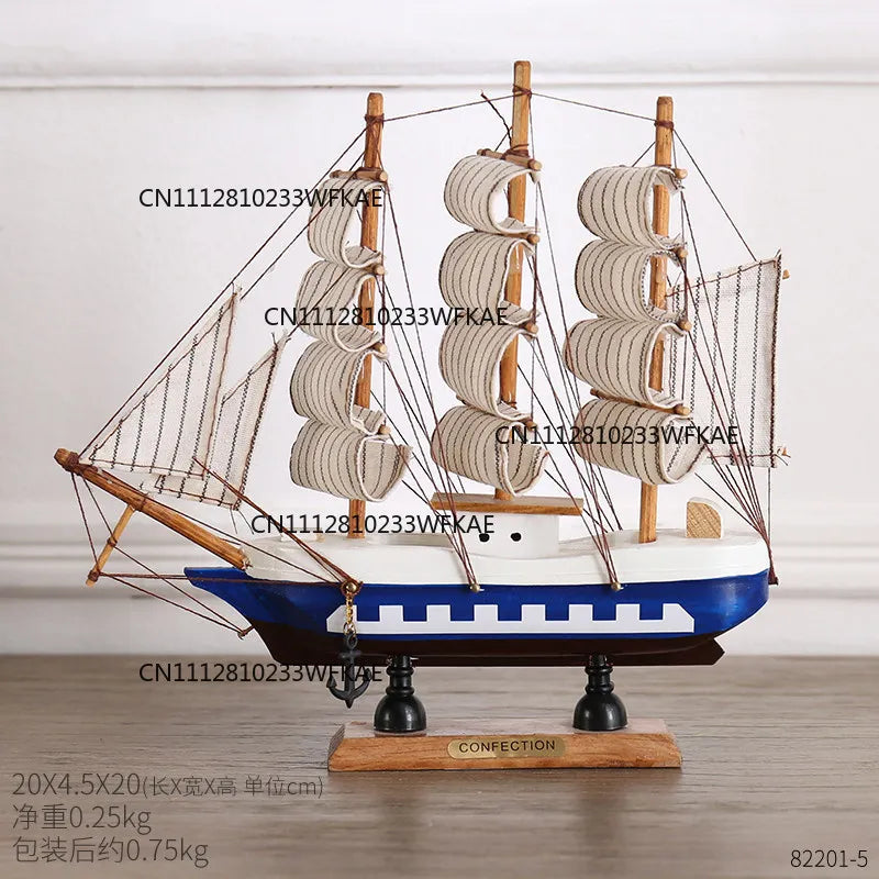 Home creative craft decoration sailboat model wine cabinet room bedroom living room smooth sailing desktop small ornament