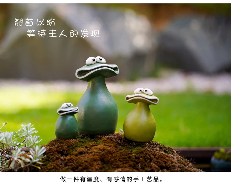 Cartoon Creative Big Mouth Frog Garden Balcony Desktop Decoration Rural Home Furnishings Creative Fashion Decoration Toys