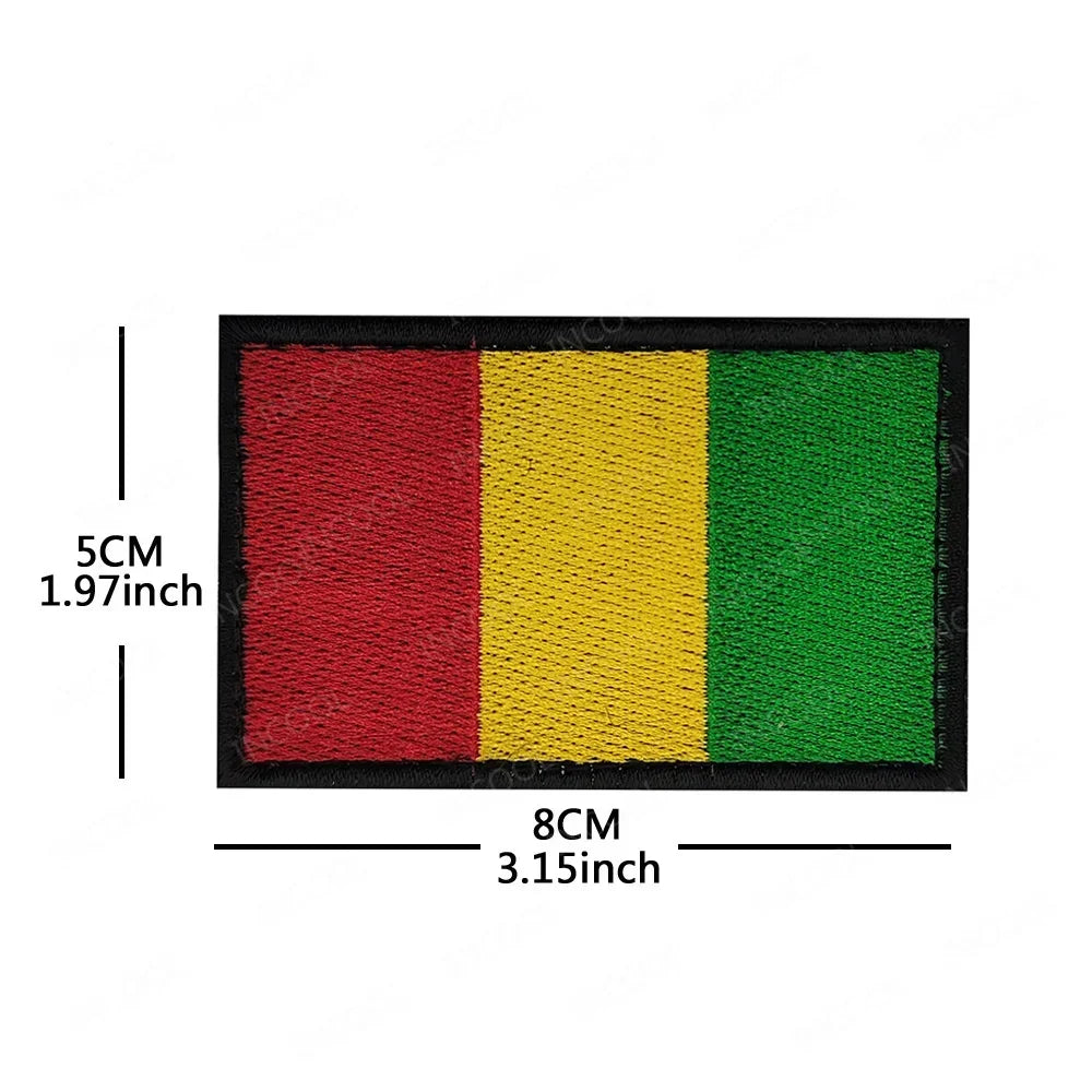 Africa National Flag Embroidered Patches Nigeria South Africa Morocco Eswatini Mauritius Armband Appliques Shoulder Flags Badges