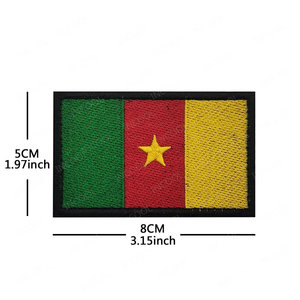 Africa National Flag Embroidered Patches Nigeria South Africa Morocco Eswatini Mauritius Armband Appliques Shoulder Flags Badges