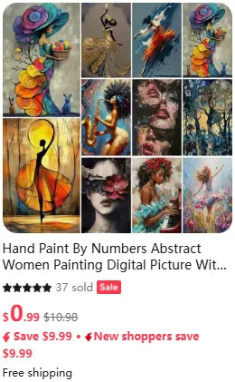 African Woman Paint By Numbers HandPainted Kit On Canvas DIY Oil Painting Set Pictures By Number Home Decoration Wall Art Gift