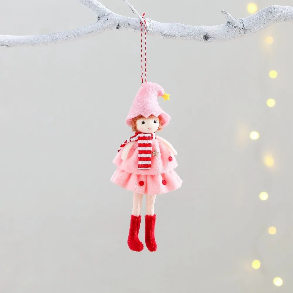 3pcs Cake Skirt Angel Pendant Christmas Tree Pendant - Ideal Decoration for Garden Home Furnishings and Festival Parties