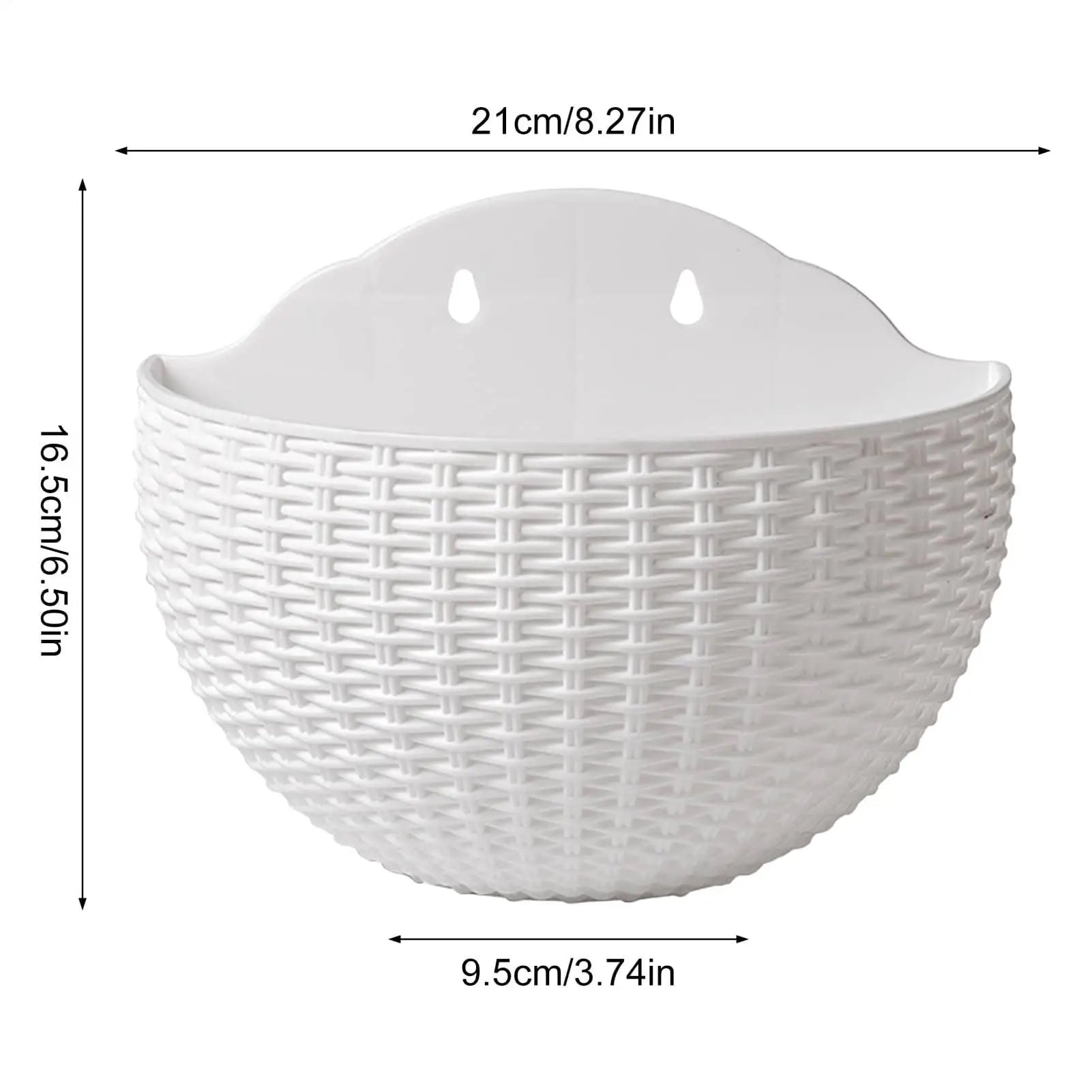 Semi-circular Flower Pot Wall-mounted No-punching Flower Basket Garden Planter Hanging Flowerpot Self watering For Home Decor