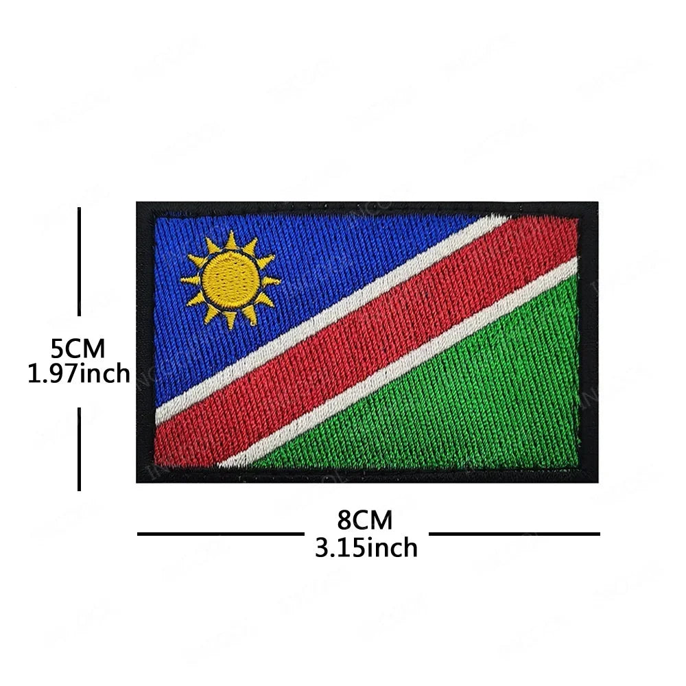 Africa National Flag Embroidered Patches Nigeria South Africa Morocco Eswatini Mauritius Armband Appliques Shoulder Flags Badges