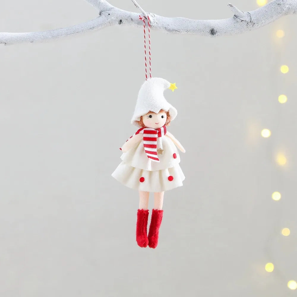 3pcs Cake Skirt Angel Pendant Christmas Tree Pendant - Ideal Decoration for Garden Home Furnishings and Festival Parties