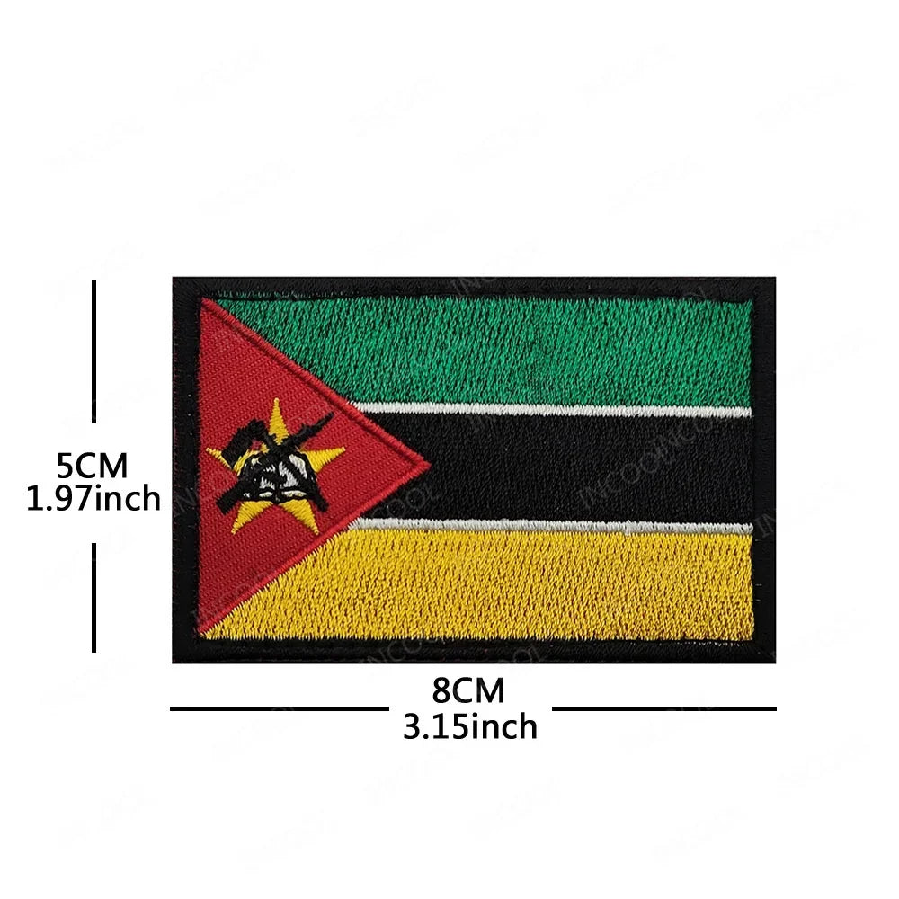 Africa National Flag Embroidered Patches Nigeria South Africa Morocco Eswatini Mauritius Armband Appliques Shoulder Flags Badges