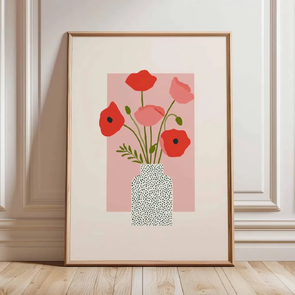 1 Frameless Retro Floral Print,Unique Creative Aesthetic Decor,Spring Decor Painting,Minimalist Wall Art,Living Room Bedroom Art