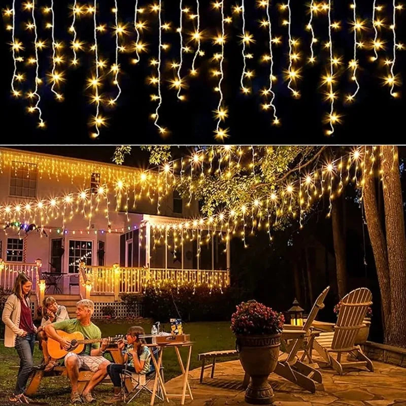 Waterproof Solar Ice Bar LED String Lights Outdoor Lamp For Wedding Party Garden Courtyard Holiday Home Furnishing Decor light