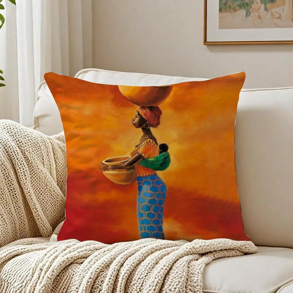 Abstract Painting African Living Cushion Cover Pillowcase Anti-dustmite living Room Sofa Decor Cushion Room